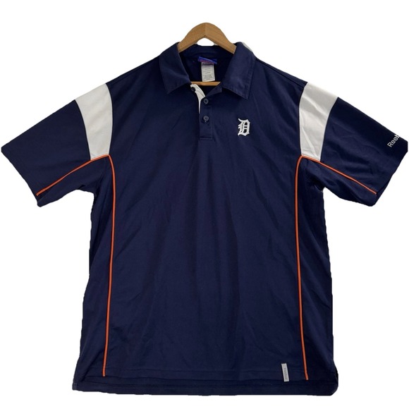Reebok Other - Reebok Detroit Tigers Polo Shirt Mens Medium‎ Genuine Merchandise Embroidered